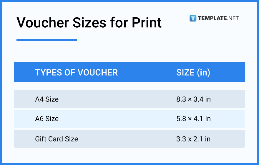 voucher sizes for print