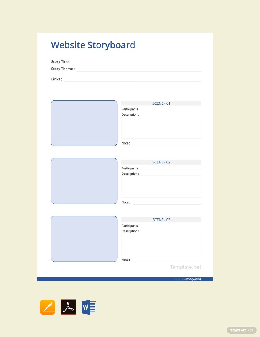 website storyboard