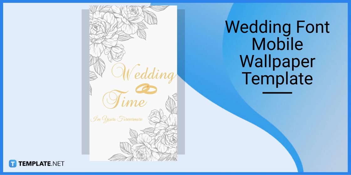 wedding font mobile wallpaper template