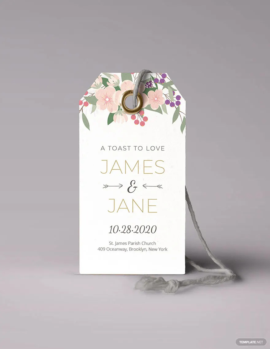 wedding tag