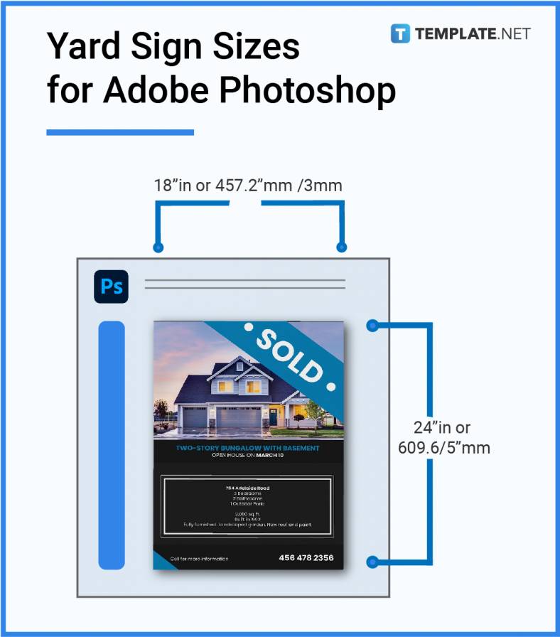 Yard Sign Size Dimension, Inches, mm, cms, Pixel