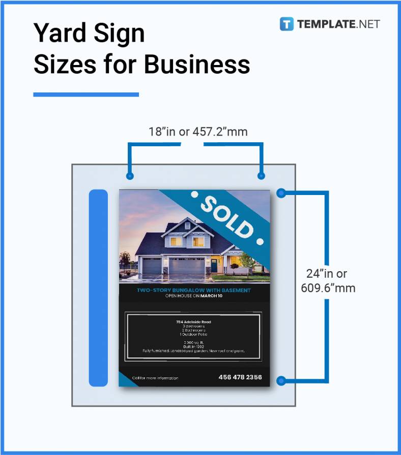 Yard Sign Size Dimension, Inches, mm, cms, Pixel