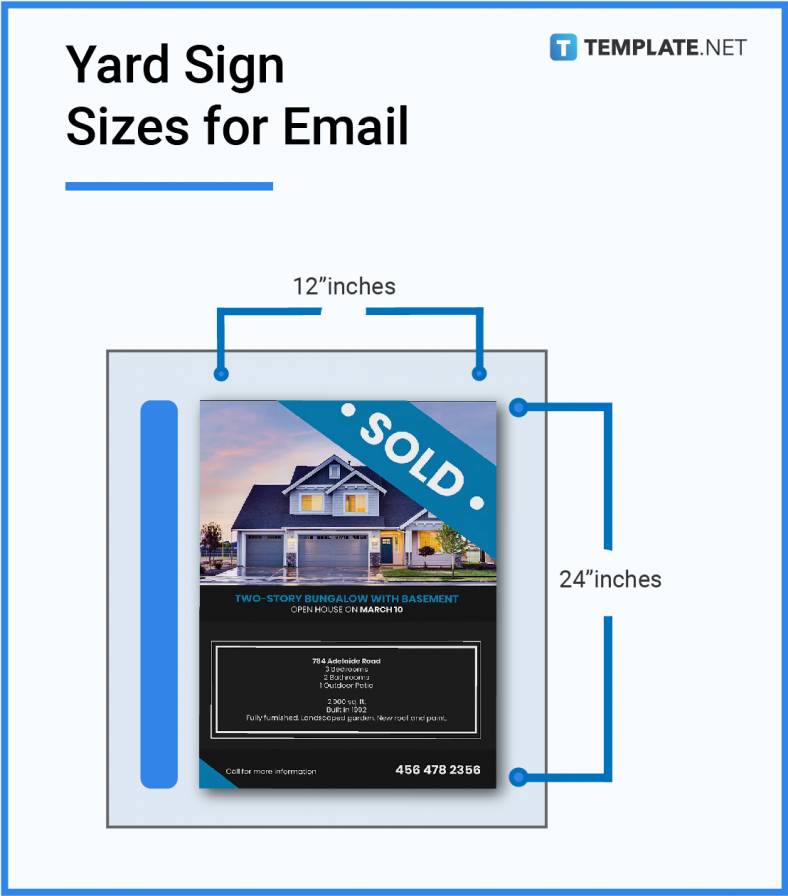 Yard Sign Size Dimension, Inches, mm, cms, Pixel