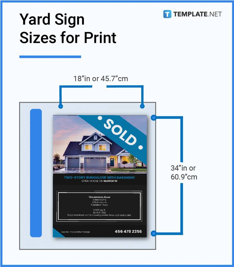 Yard Sign Size Dimension, Inches, mm, cms, Pixel