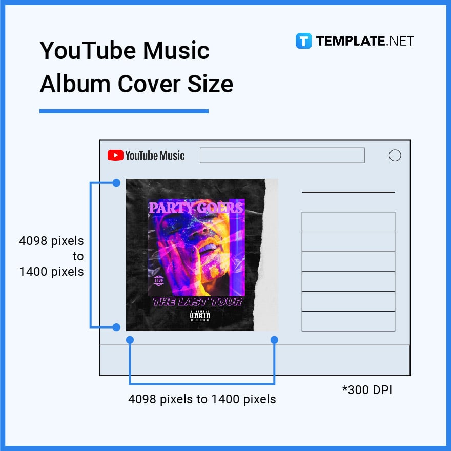 youtube music album cover size