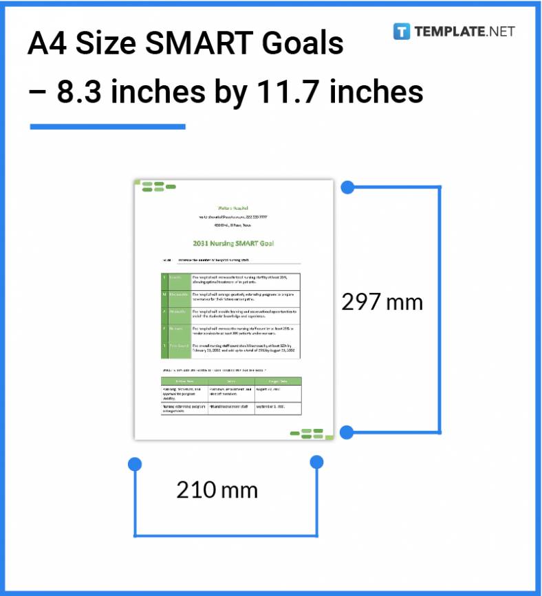 a4 size smart goals –