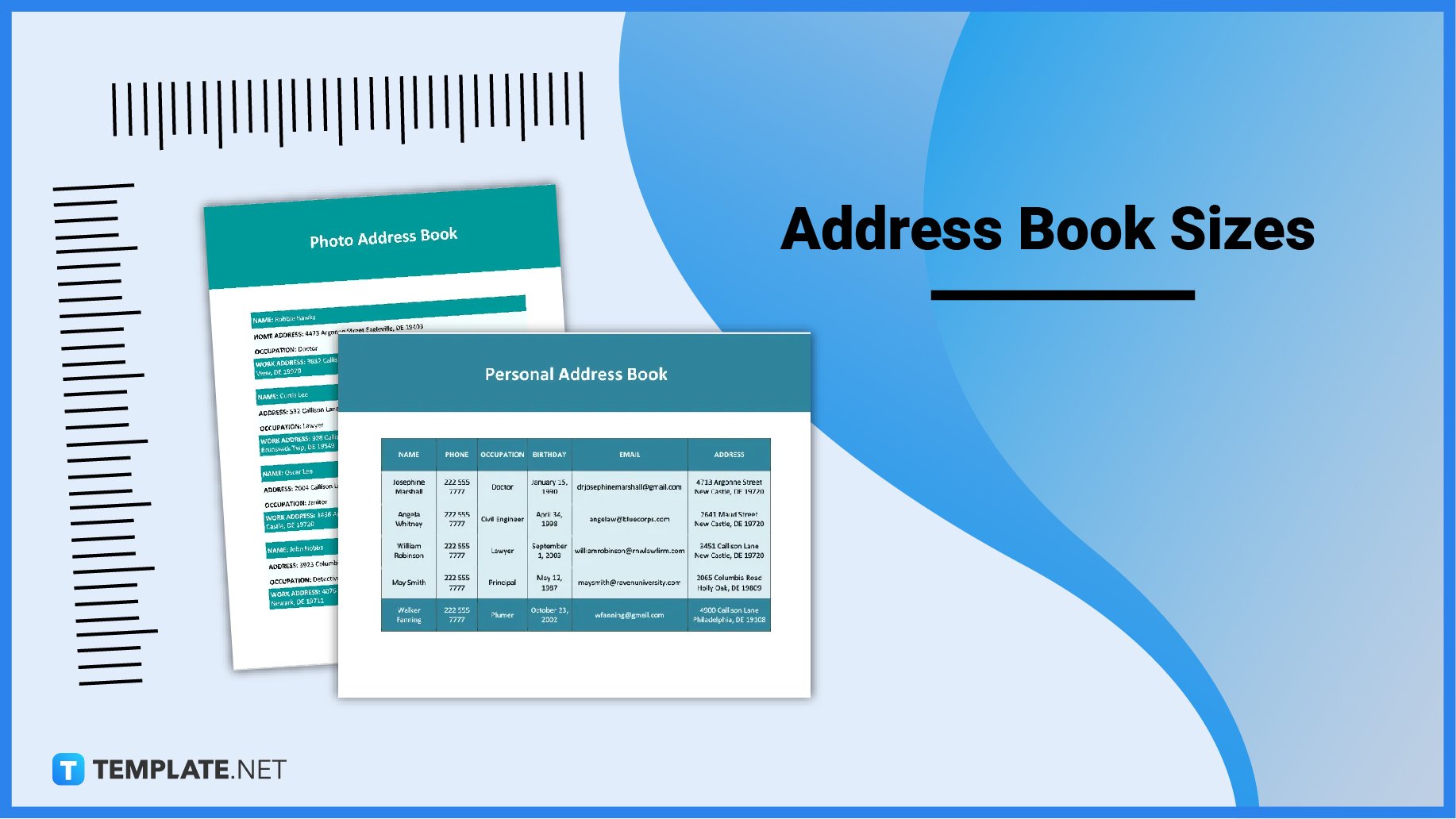 address-book-sizes