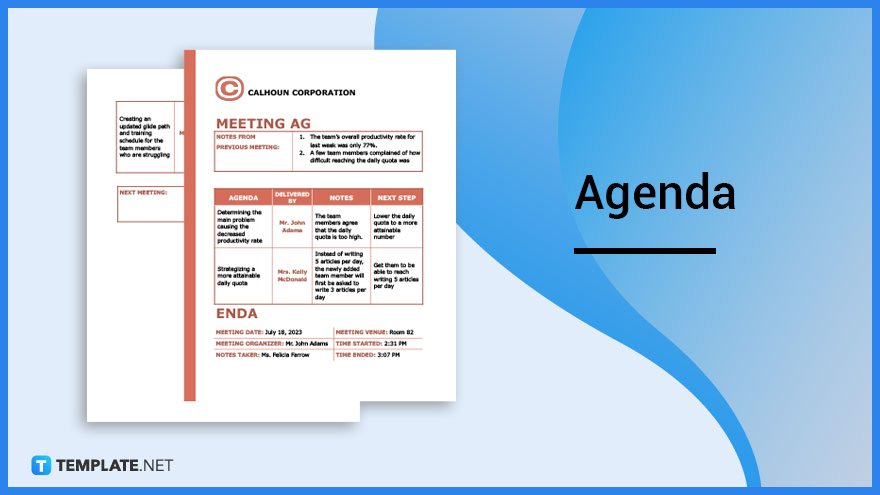 Agenda Definition And Examples