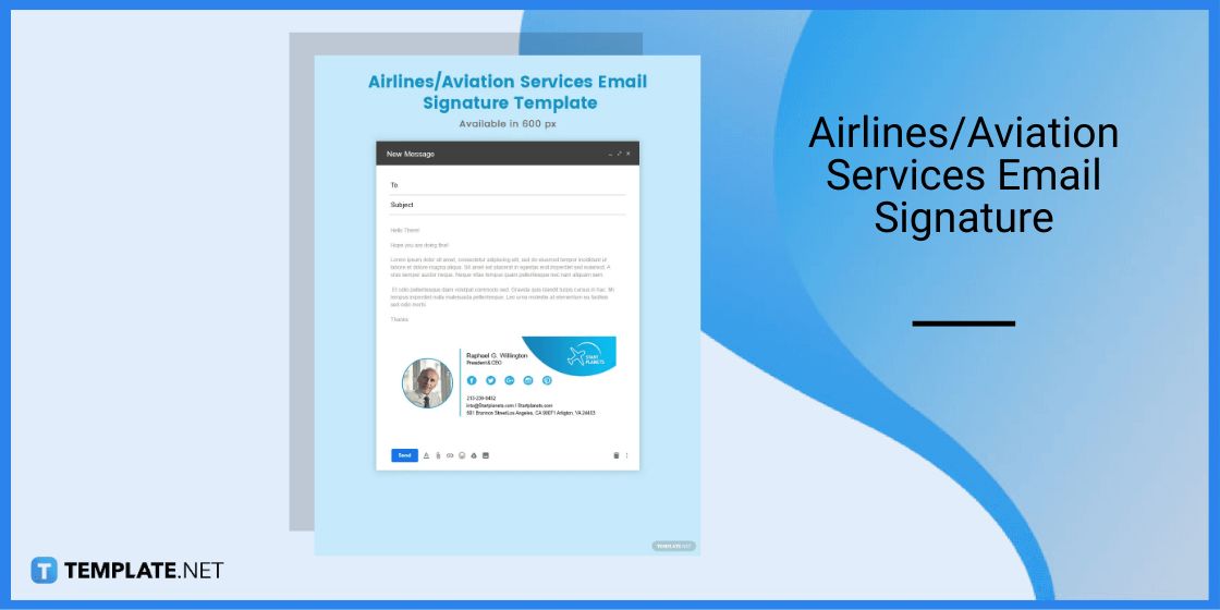 airlines aviation services email signature template