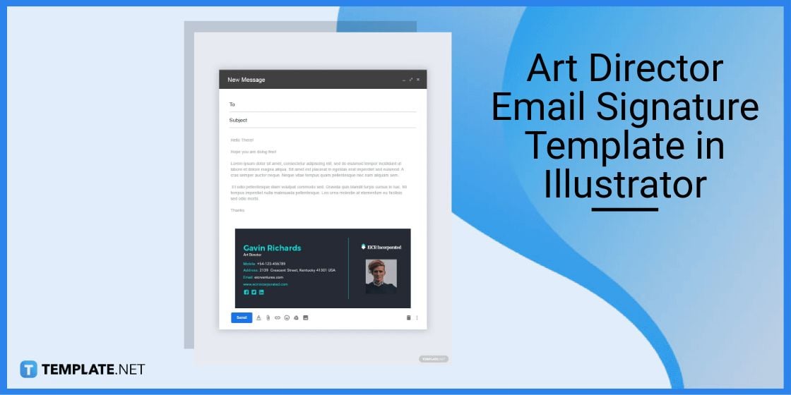 art director email signature template in illustrator