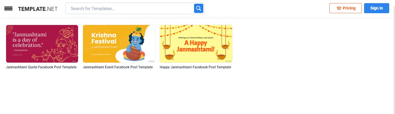 choose-a-janmashtami-facebook-post-template