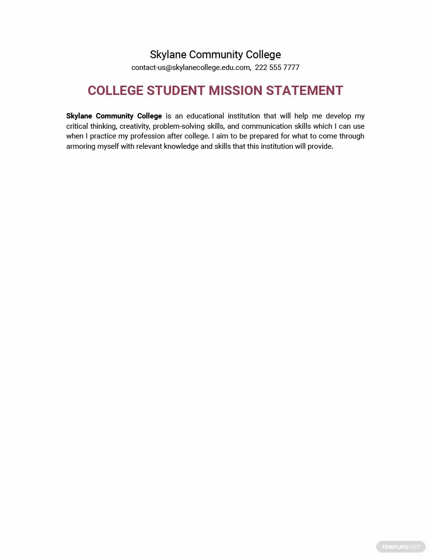 college-mission-statement