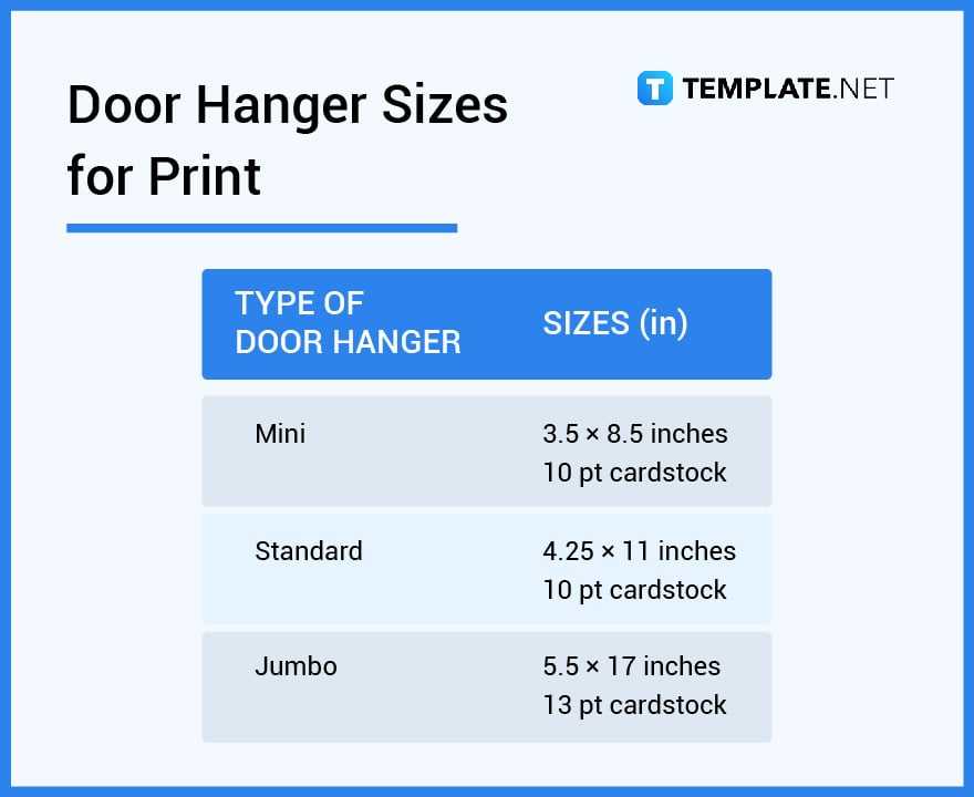 Door Hanger Size