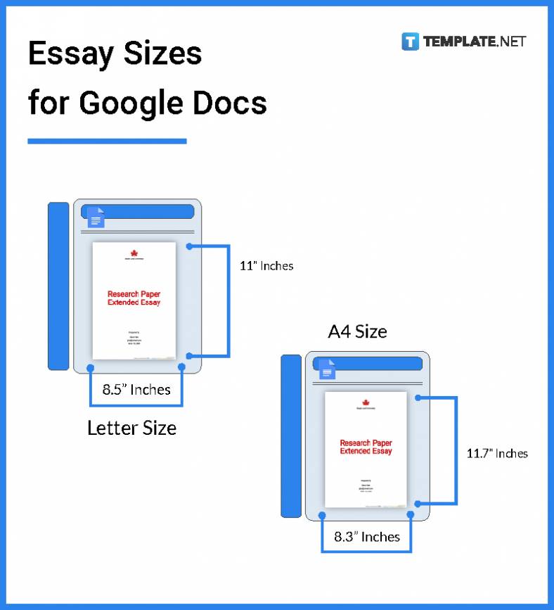 essay google docs size