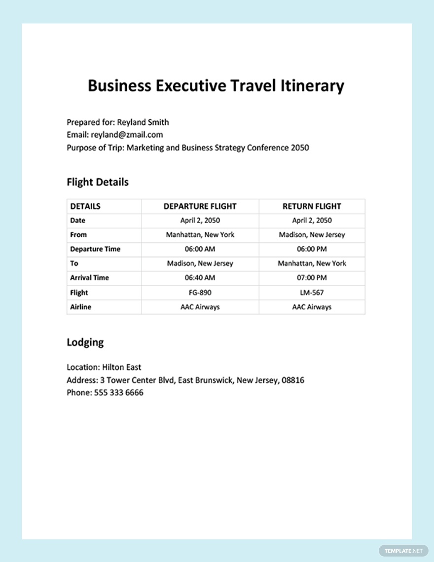 executive-travel-itinerary-ideas-and-examples