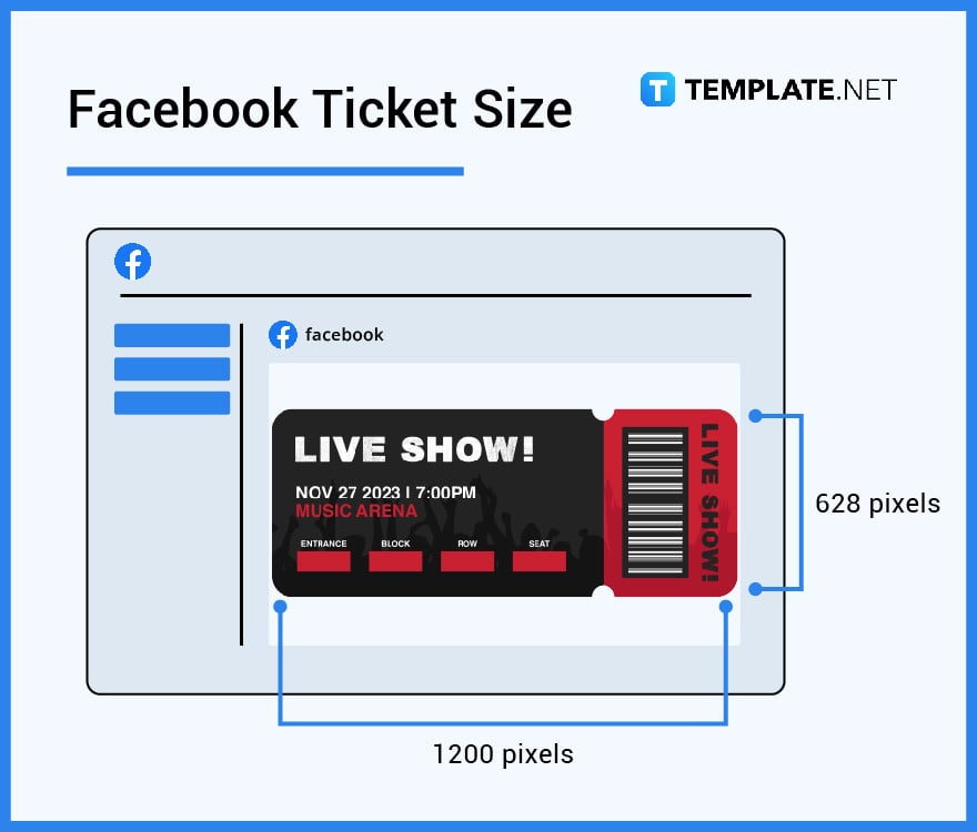 facebook ticket size