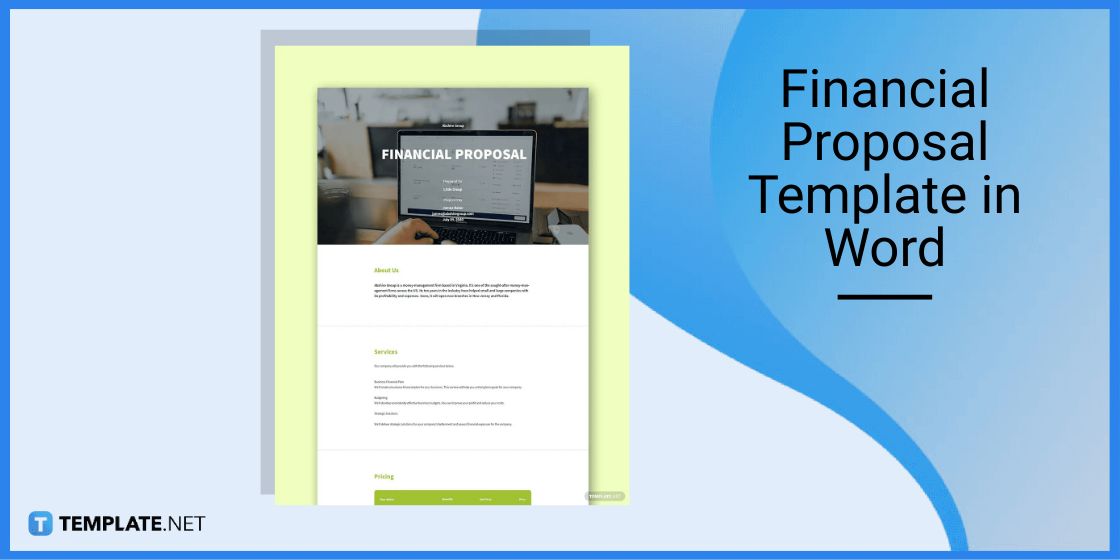 financial proposal template in word