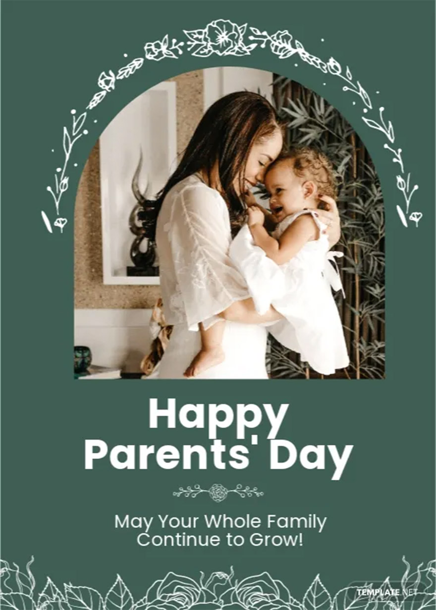 floral parents day card ideas and examples