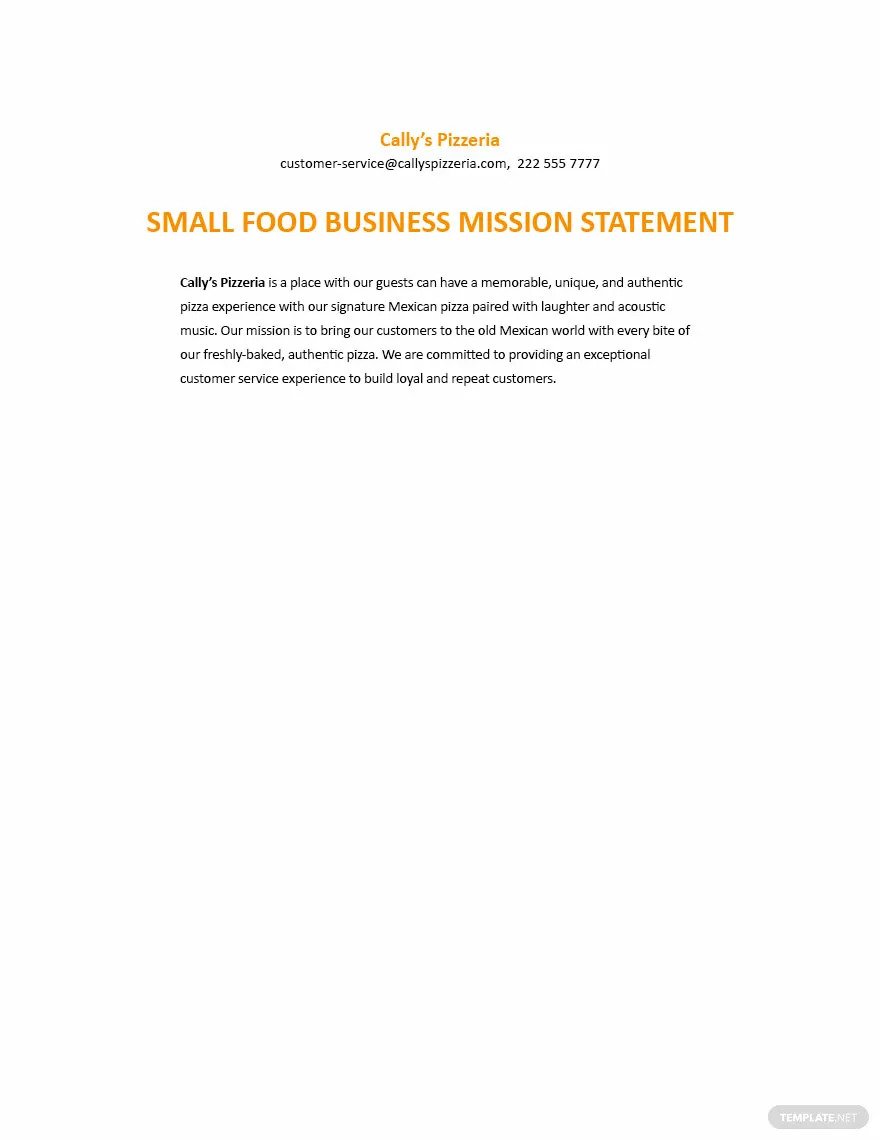 food-mission-statement