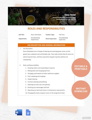 free staff roles and responsibilities ideas and examples