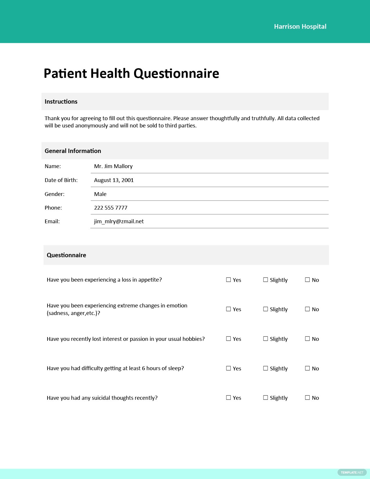 health-questionnaire