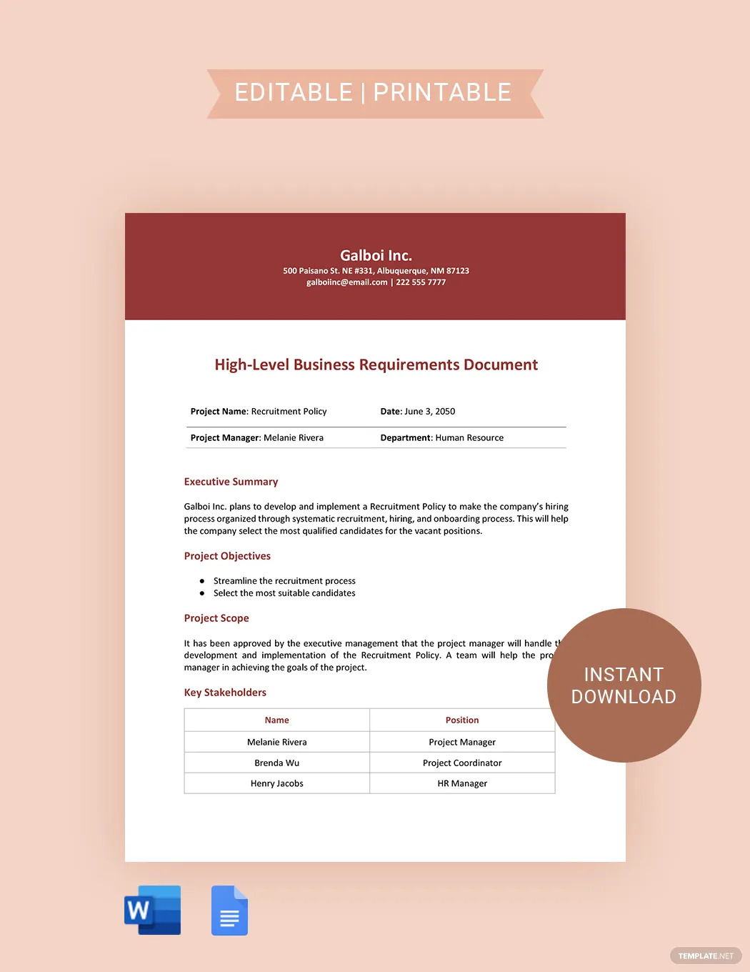 Business Requirements Document What is a Business Requirements