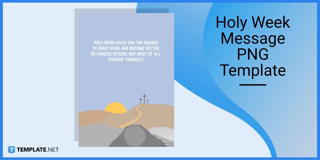 holy week message png template