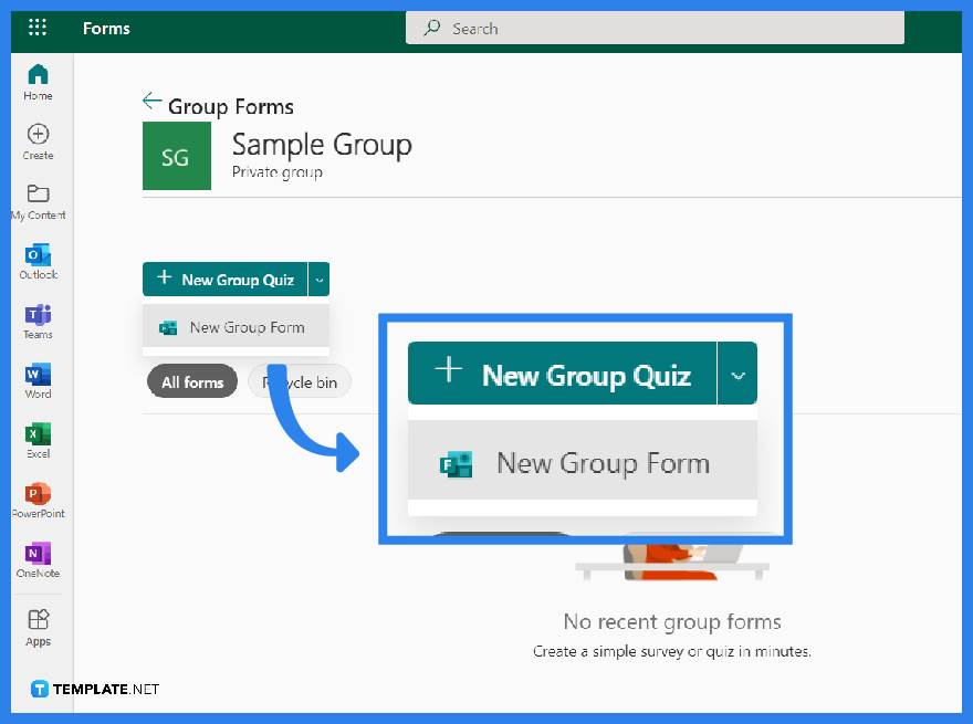 how do i create a group in microsoft forms step