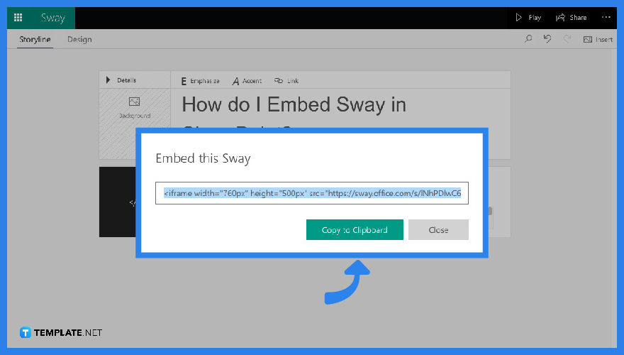 how do i embed sway in sharepoint step