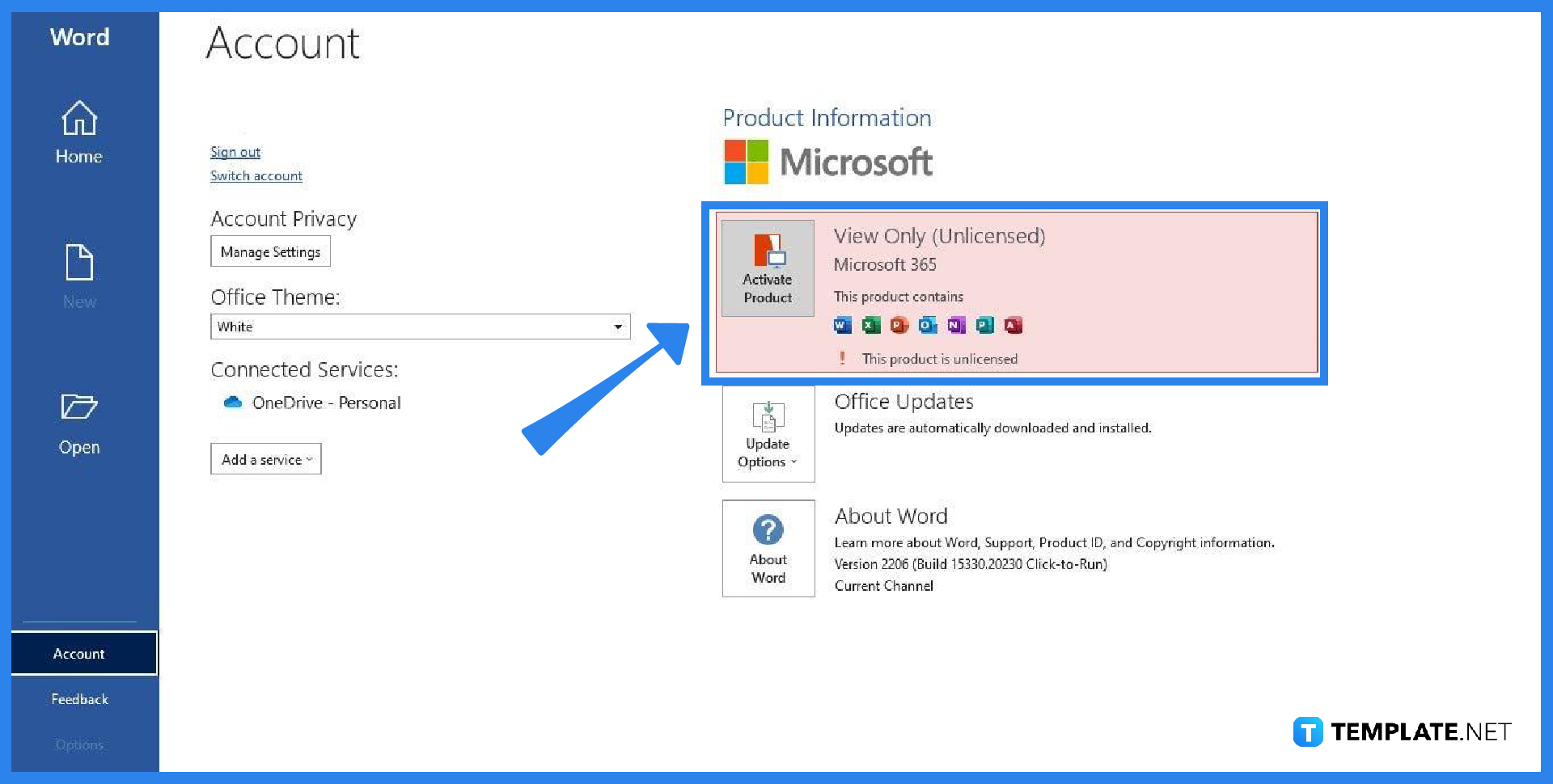 how to activate word 2019