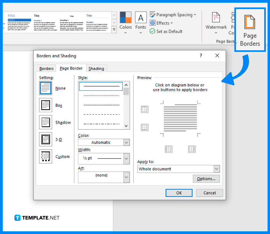 how to add border in microsoft word step