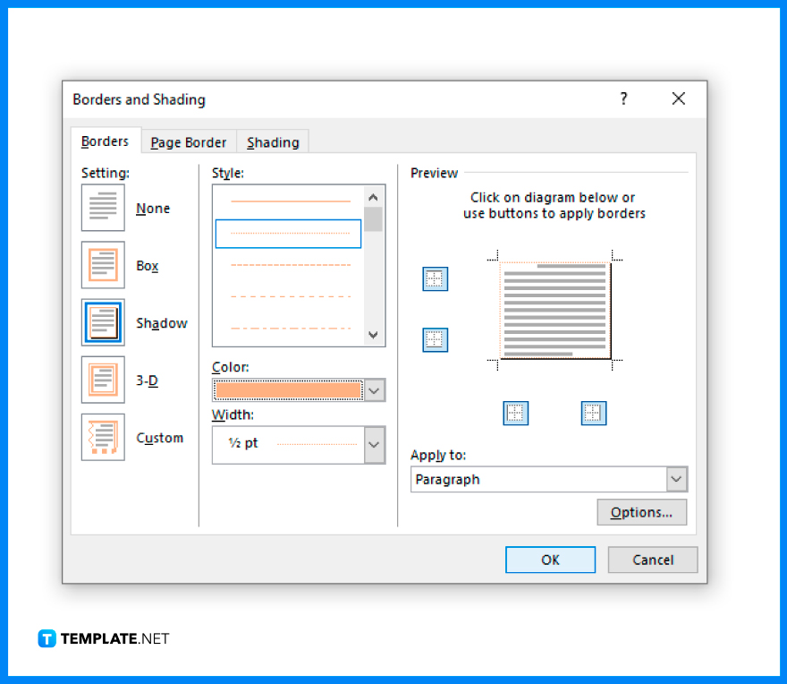 how to add border in microsoft word step