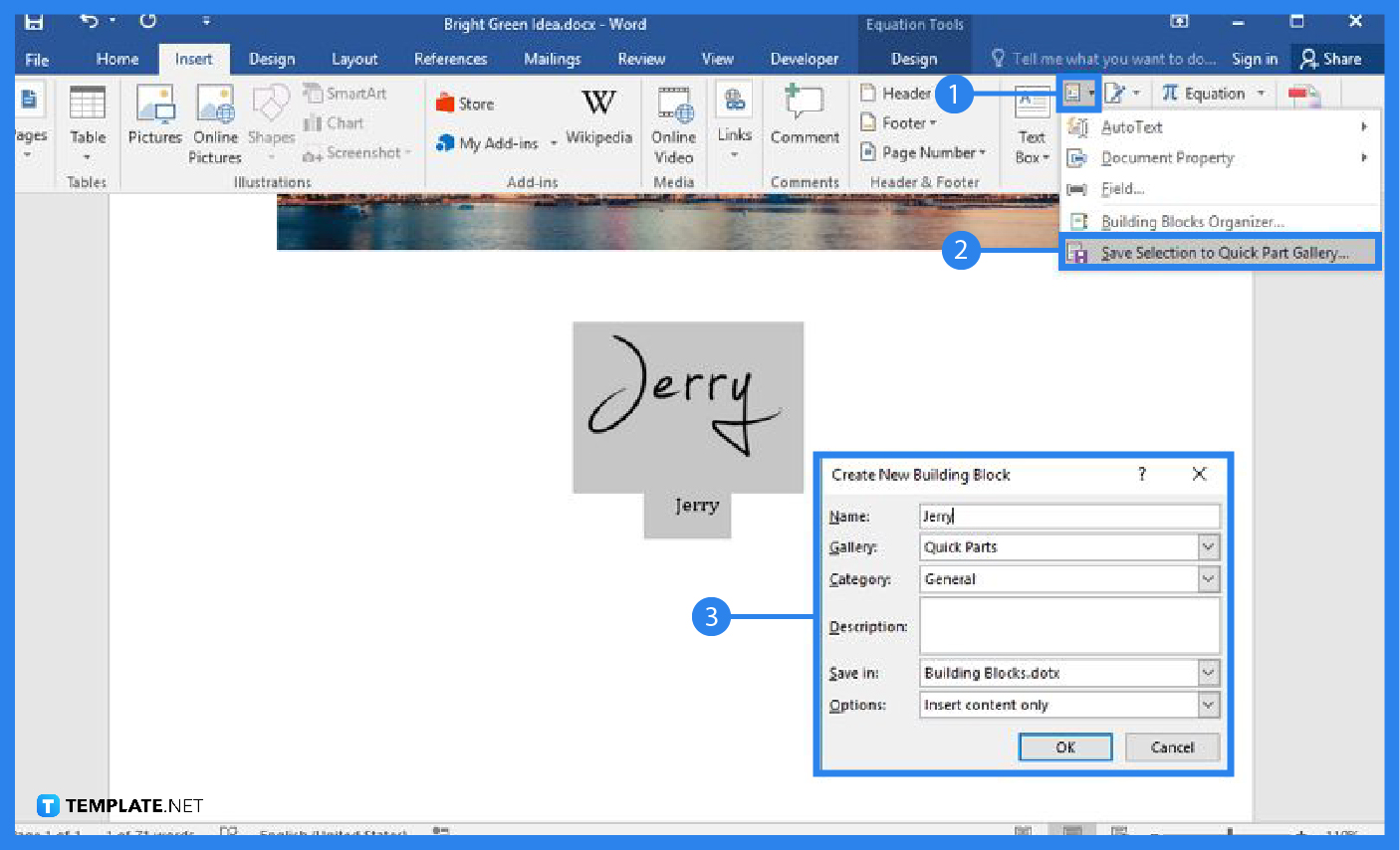 how to add signature in microsoft word step 0