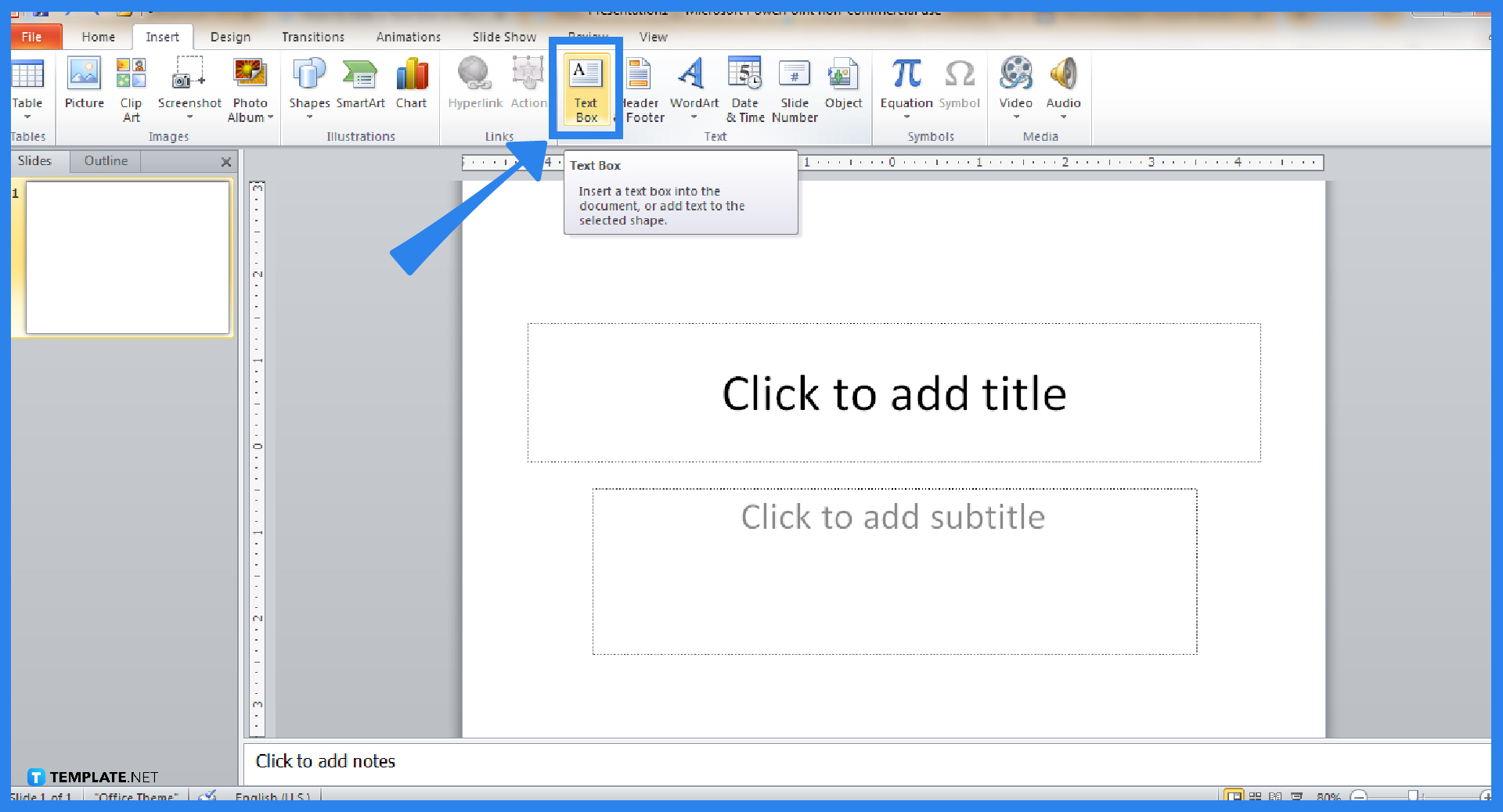 how to add a text box in microsoft powerpoint step