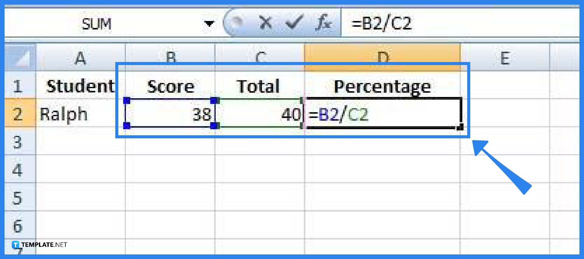 how-to-calculate-percentage-in-microsoft-excel-step-2