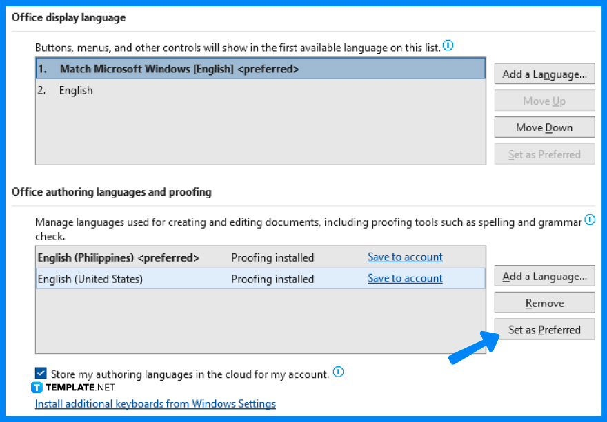 how to change language in microsoft word step