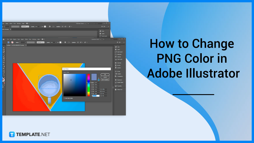 How to quickly change the color of a PNG file in Adobe Illustrator 