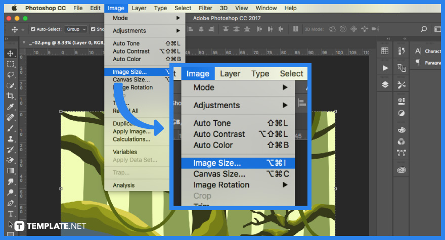 how to change resolution in photoshop step