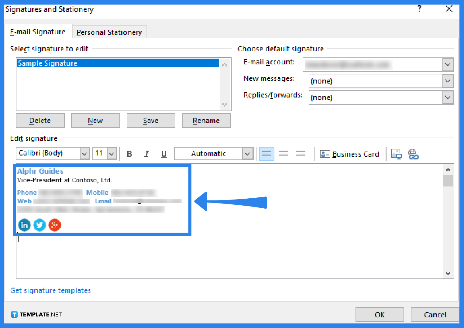 change signature in outlook on mac