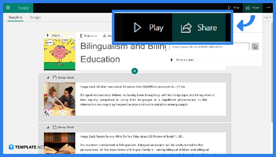 how to collaborate in microsoft sway step