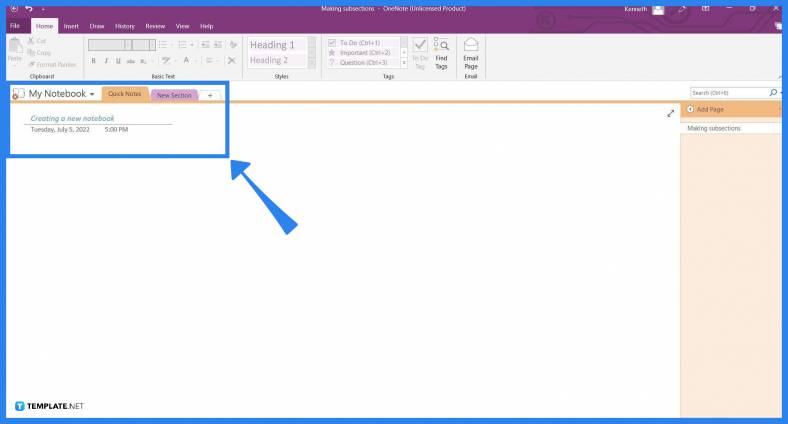 how to create a section group in onenote windows 10