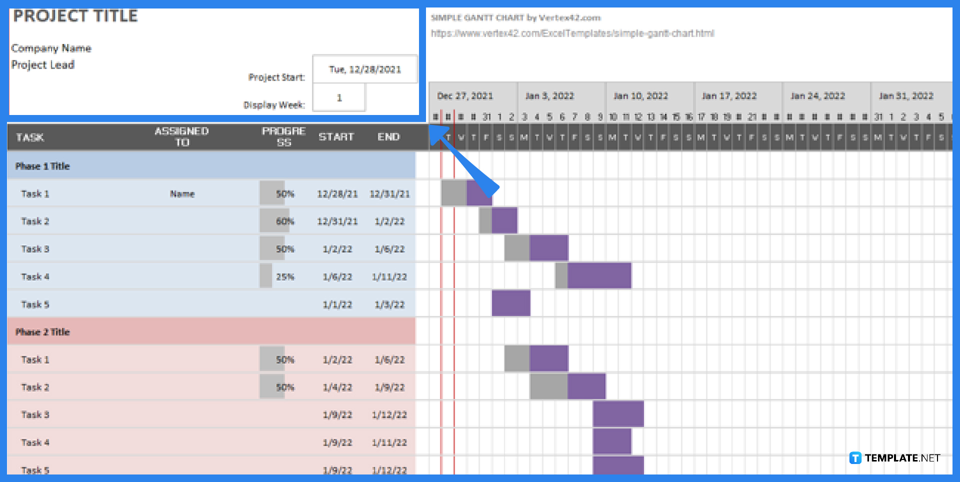how-to-create-a-gantt-chart-in-microsoft-excel-step-2