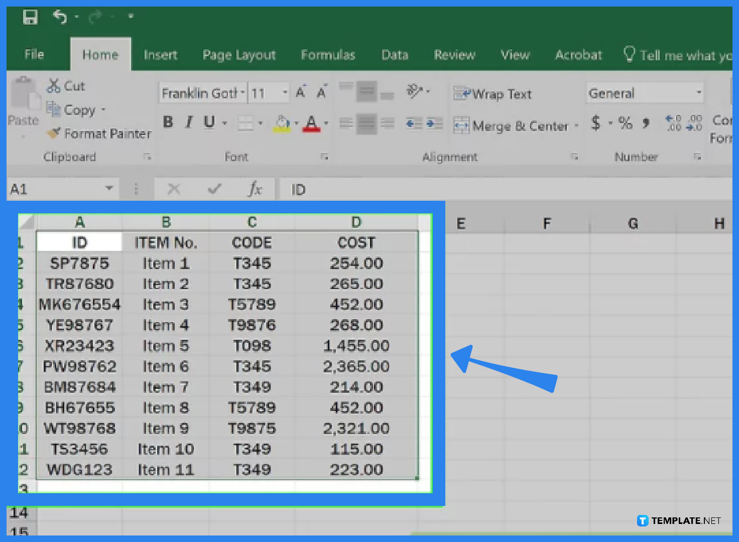 Поиска данных в таблице excel