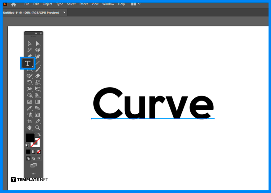 how to curve text in adobe illustrator step