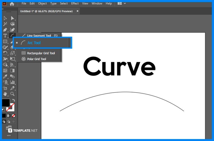 how to curve text in adobe illustrator step