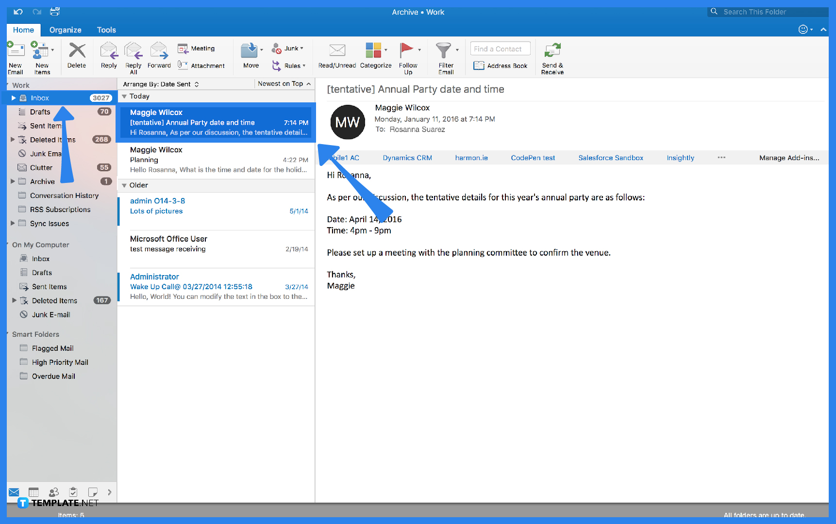 how to delete all emails in microsoft outlook step