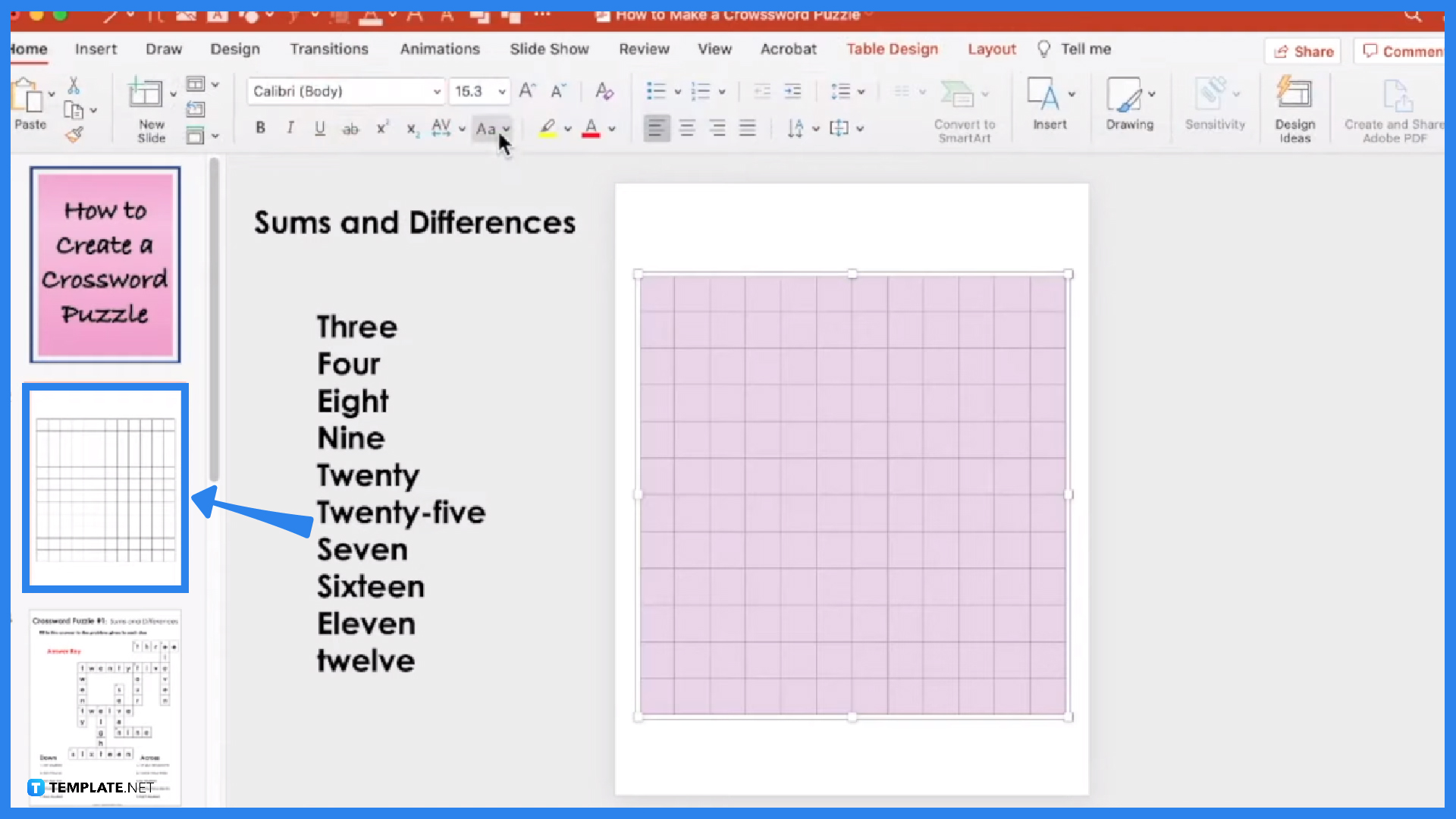 How to Do a Crossword Puzzle in Microsoft PowerPoint