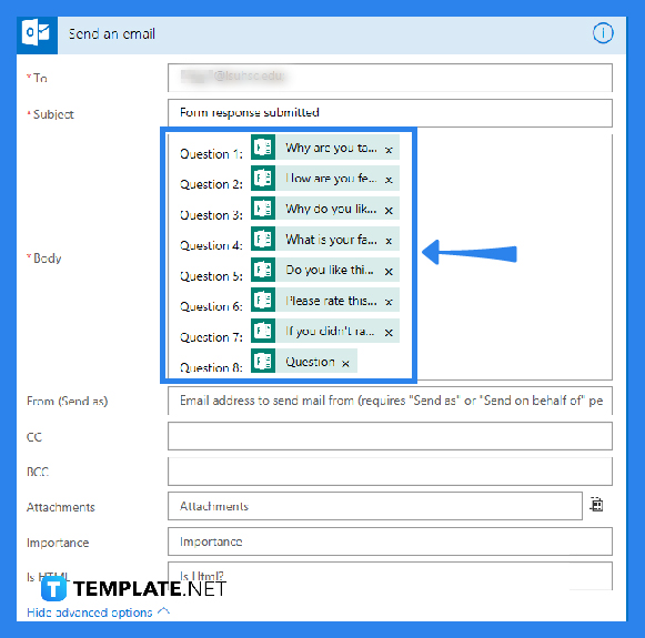 Embedding an email in outlook