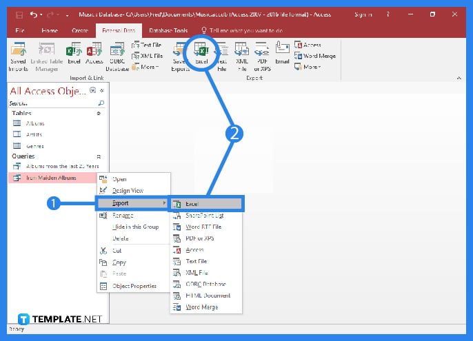 how to export data from microsoft access to excel step 0