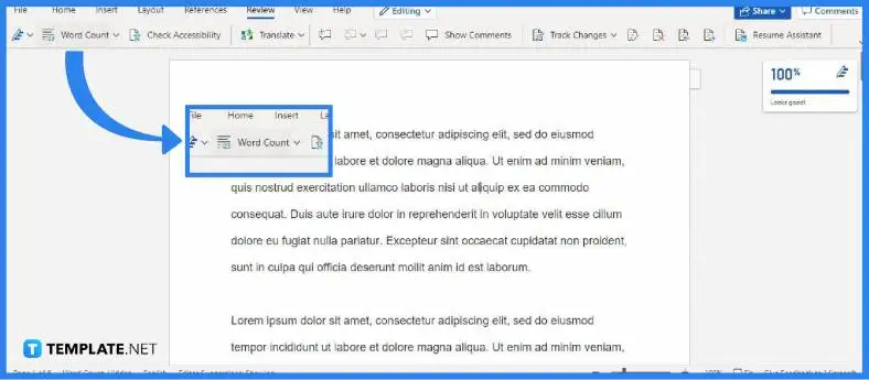 how to find word count on microsoft word steps